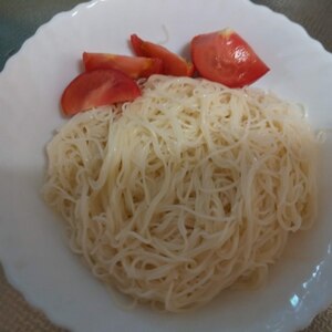 我が家の夏野菜たっぷり素麺